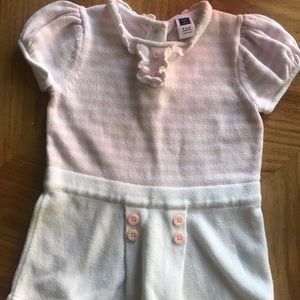 Janie & Jack pink and white sweater dress